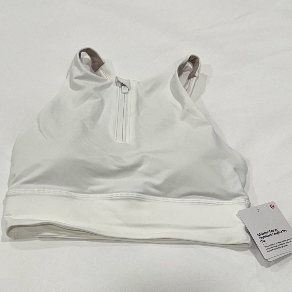 lululemon Energy high-neck zipper bra - White